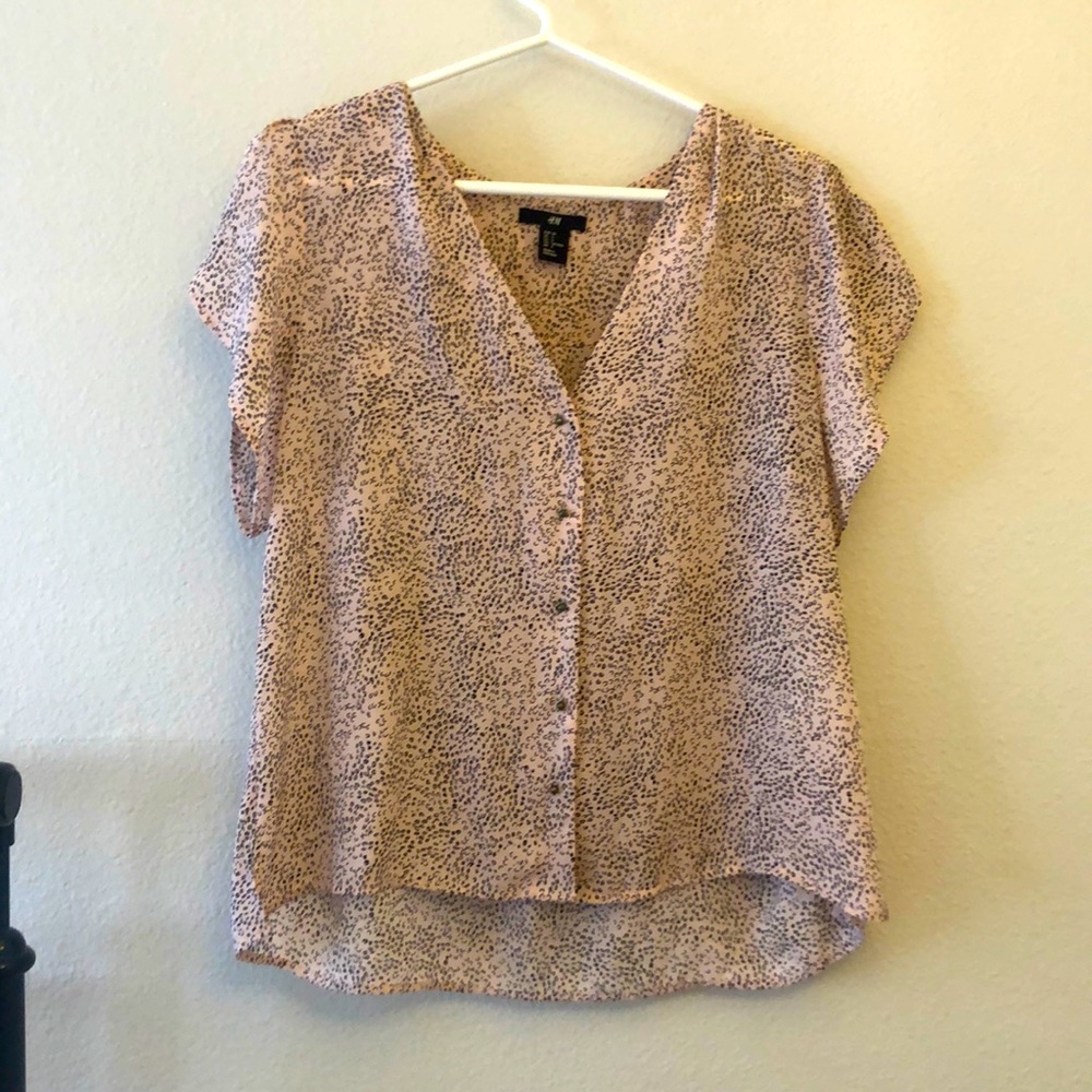 H&M Pink Patterned Top